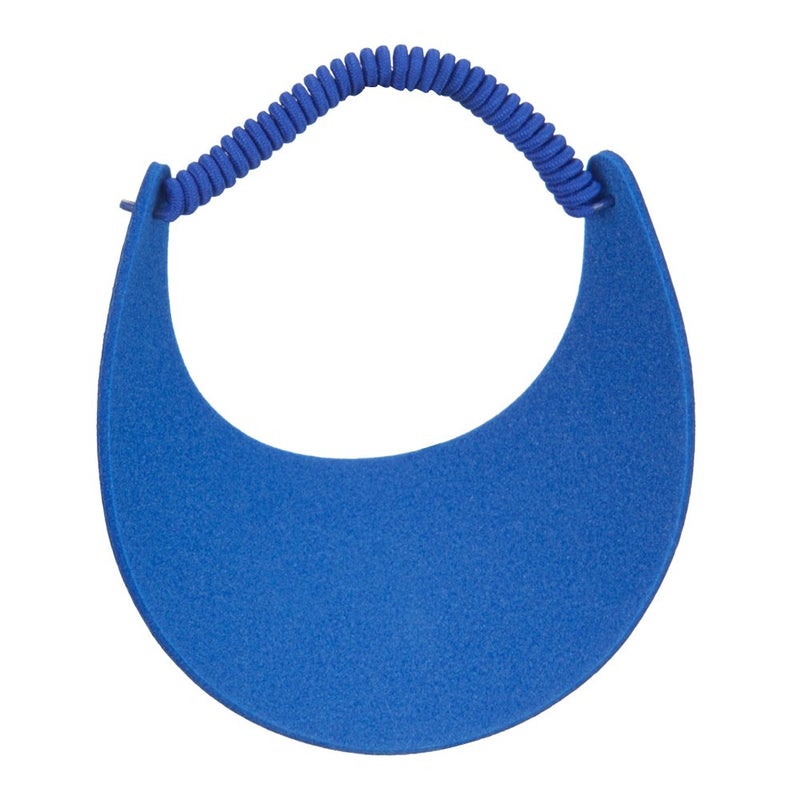 Otto Caps Fabric Foam Sun String Visor, Royal - Image 3